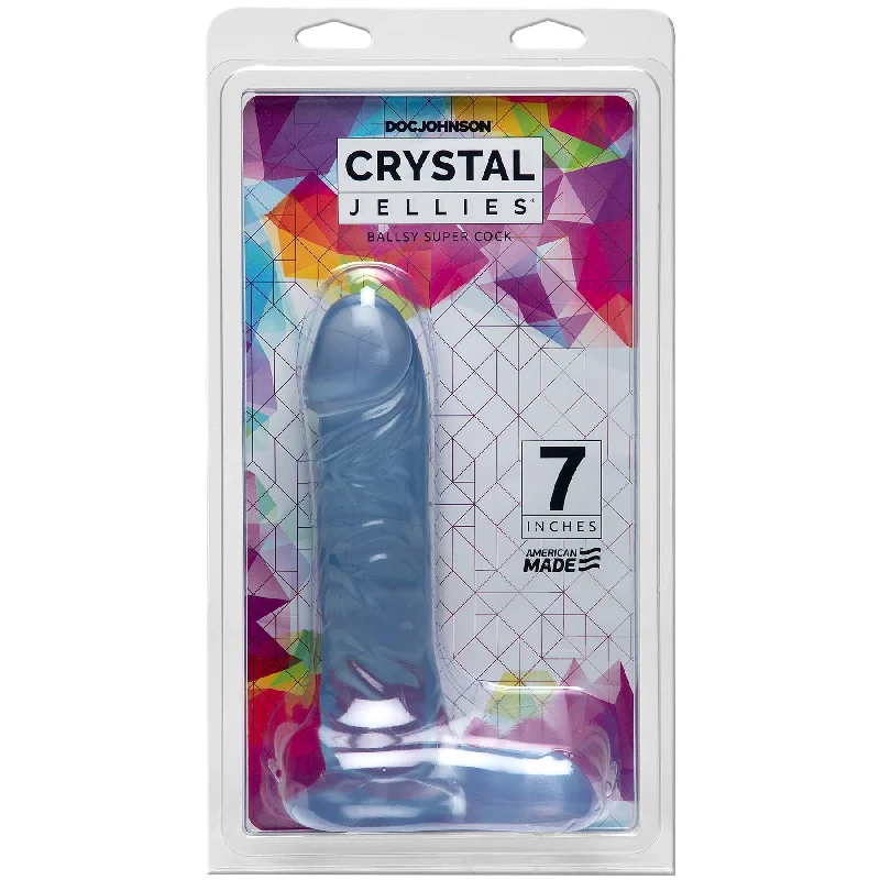 cock ring fit adjustment-Crystal Jellies 7 Inch Ballsy Supercock