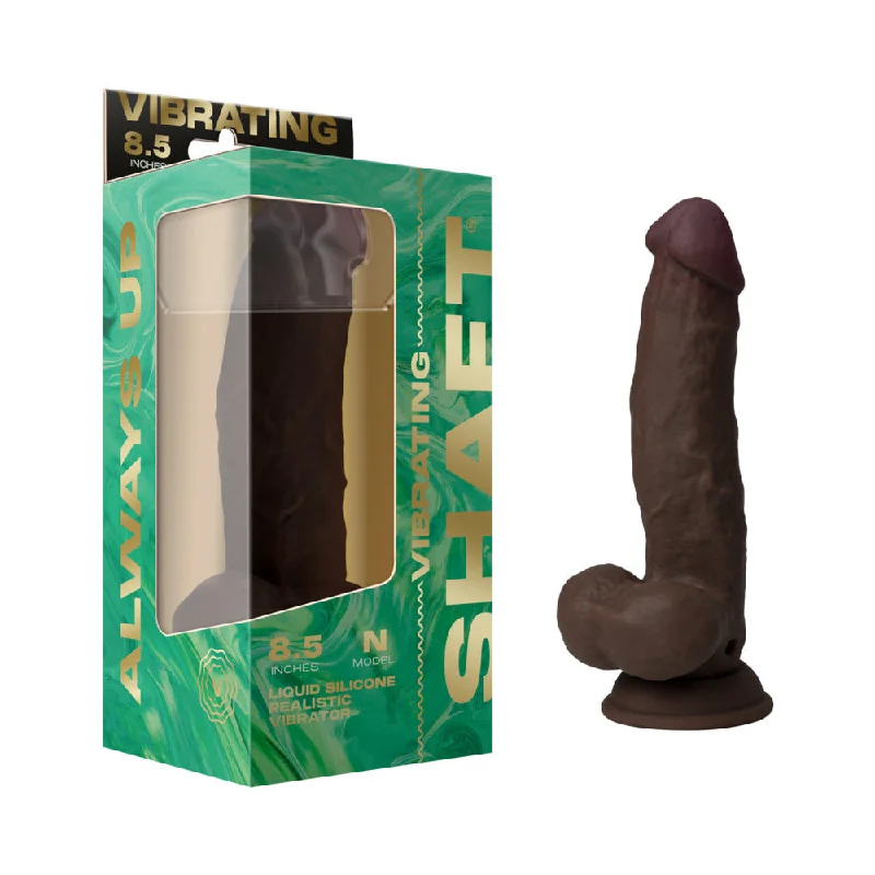 penis-function-problems-penis-surgery-costs-Shaft Vibrating Model N: 8.5 in. Dual Density Silicone Dildo Mahogany