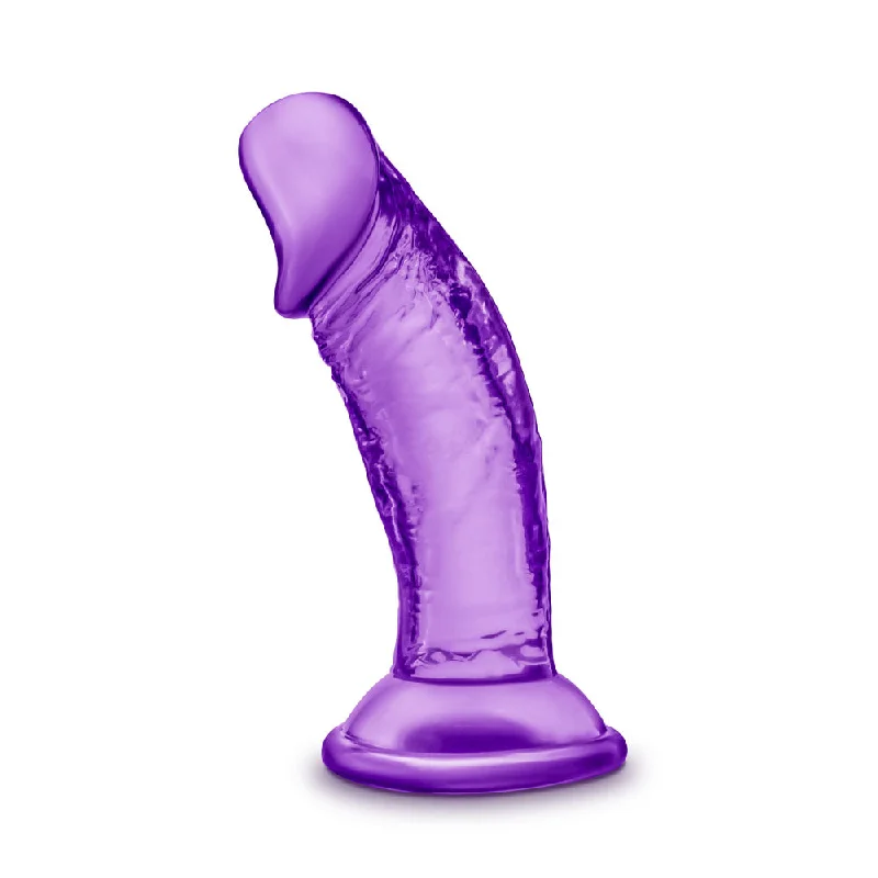 penis-girth-advice-penis-skin-conditions-B Yours - Sweet n' Small 4 Inch Dildo With Suction Cup - Purple