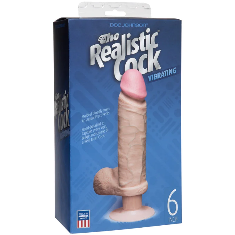 glass inflatable dildo-Vibro Realistic Dildo 6 inch - Beige