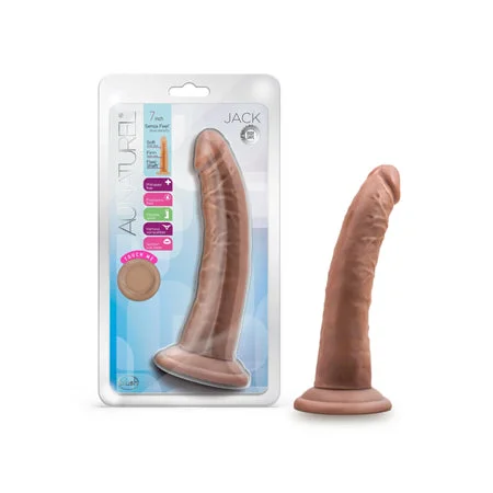 penis-function-advice-penis-anatomy-facts-Blush Au Naturel Jack 7 in. Posable Dual Density Dildo with Suction Cup Tan