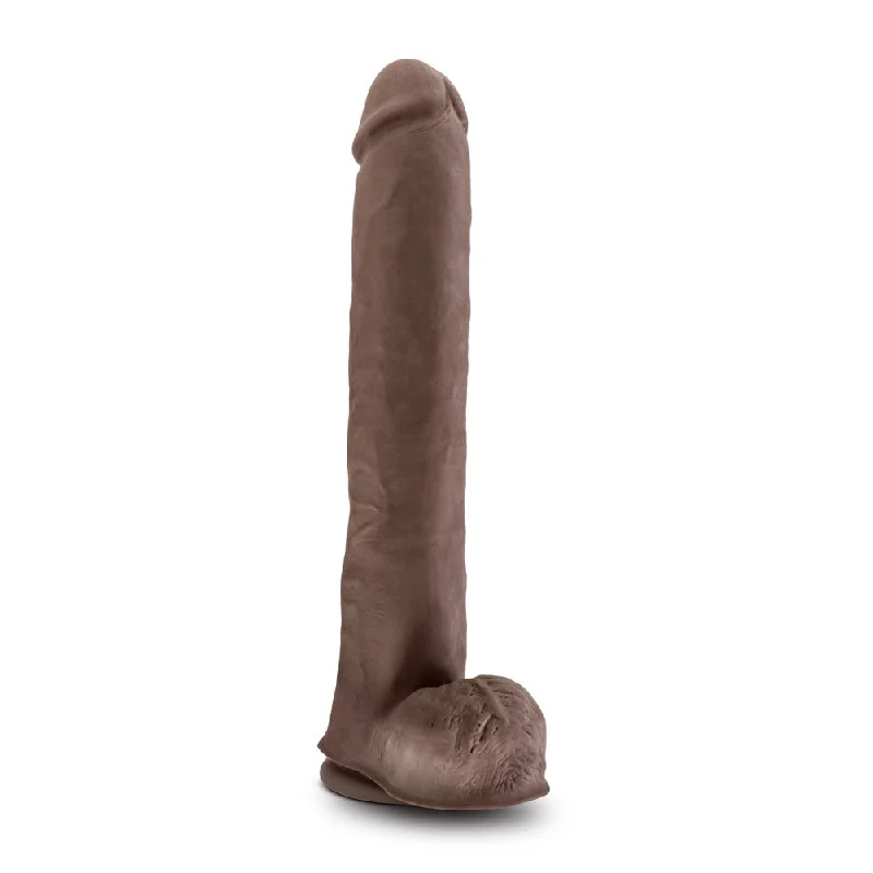 penis-pump-advice-penis-hygiene-advice-Au Naturel - Daddy - 14 Inch Sensa Feel Dual  Density Dildo - Chocolate