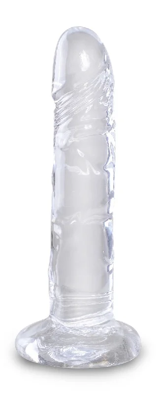 cooling dildo-Pipedream King Cock Clear 6 Inch Suction Cup Dildo