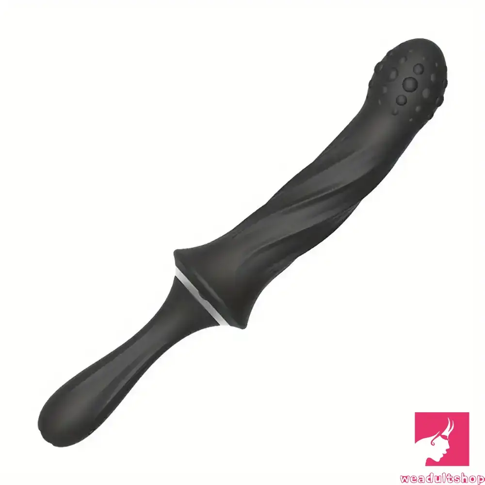 Anal toys for anal playtime-9.65in Silicone Soft Vibrating Dildo With Handle For Anal Stimulator