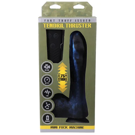 penis-natural-growth-penis-medical-treatments-Fort Troff Tendril Thruster Mini Fuck Machine Rechargeable Remote-Controlled Silicone 8.5 in. Thrusting Dildo Blue/Black