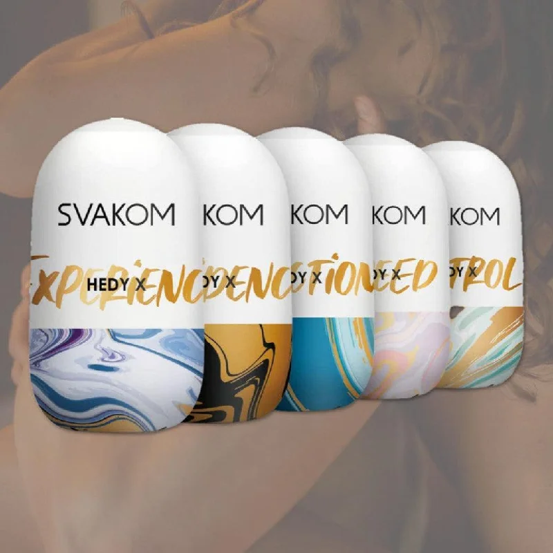 Anal toys with portable design-SVAKOM Hedy X Penis Strokers (5-Pack)