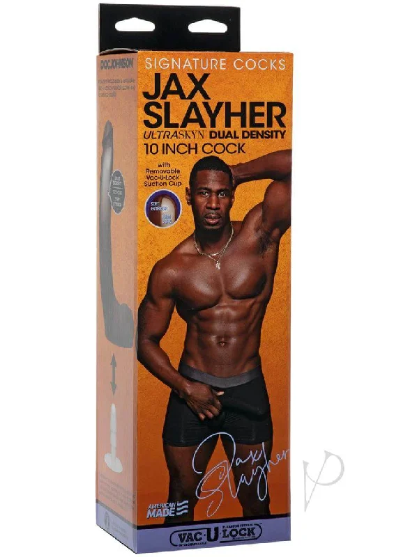 cock ring odor resistant-Signature Cocks Jax Slayher 10 Inch ULTRASKYN Cock with Removable Vac-U-Lock Suction Cup Chocolate