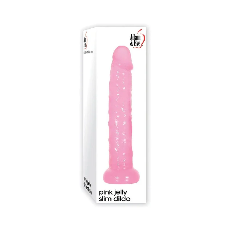 penis-enlargement-techniques-penis-injury-recovery-Adam & Eve Pink Jelly Slim Dildo