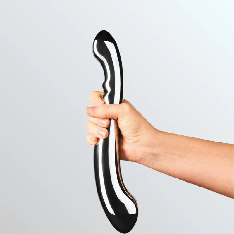 Anal toys textured surface-Le Wand Stainless Contour Metal G-Spot and Prostate Massager