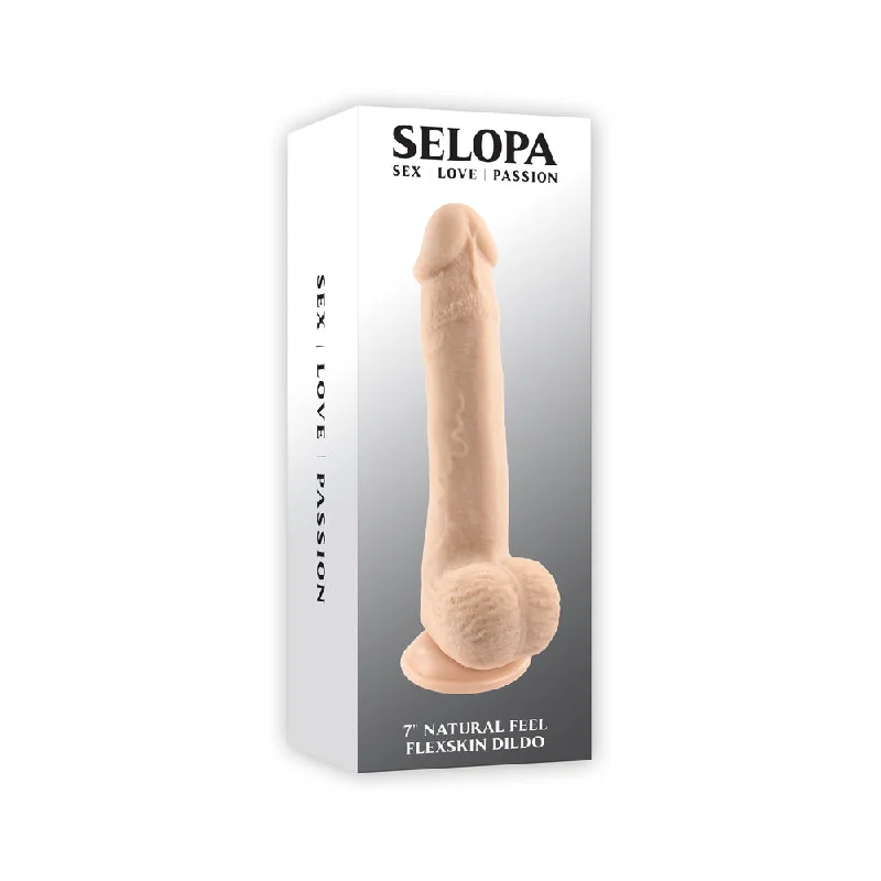 penis-care-tools-penis-confidence-boosters-Selopa Natural Feel Flexskin Bendable Dildo with Moving Material 7 in. Light