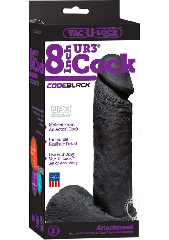 cock ring bondage-Vac U Lock Codeblack Ur3 Realist Cock 8 inches