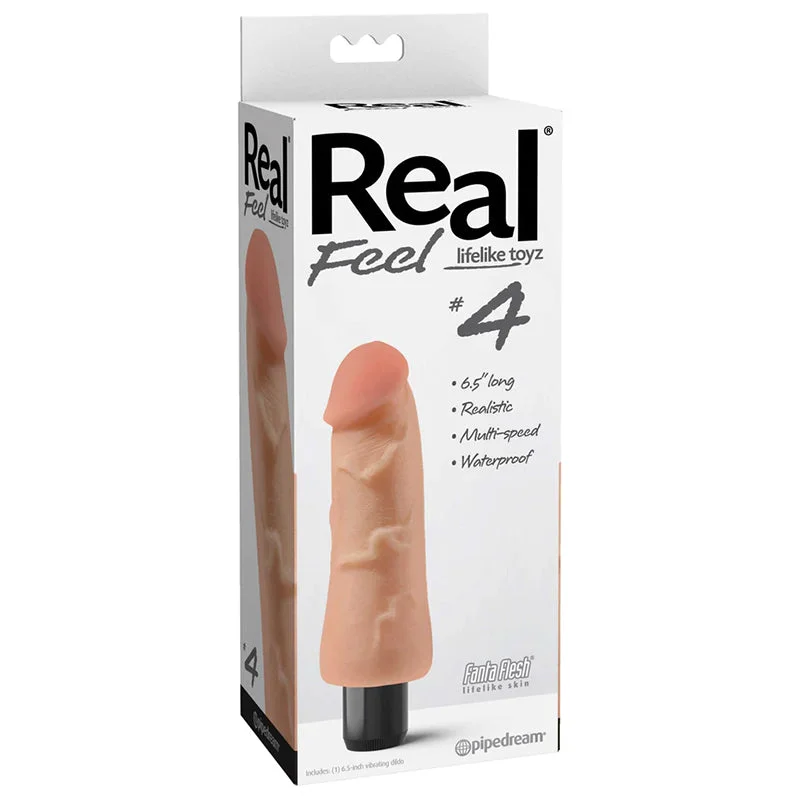 spiral glass dildo-Real Feel Lifelike Toyz No 4 Beige Vibrating Dildo