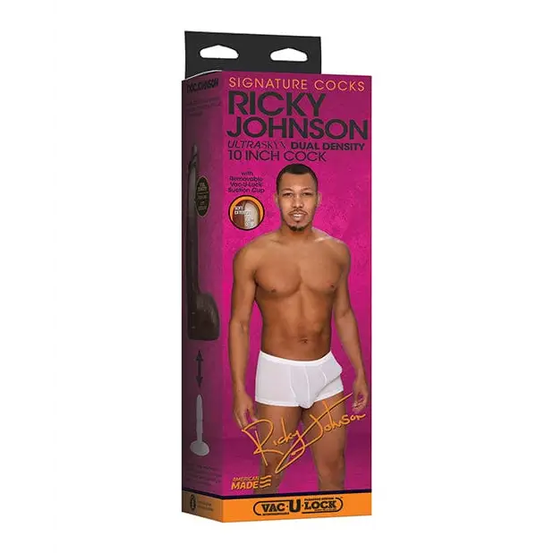 cock ring latex free-Signature Cocks Ultraskyn 10" Cock W/removable Vac-u-lock Suction Cup - Ricky Johnson