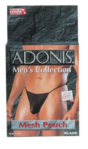 Sexy lingerie French cut-Adonis Mesh Pouch - Black