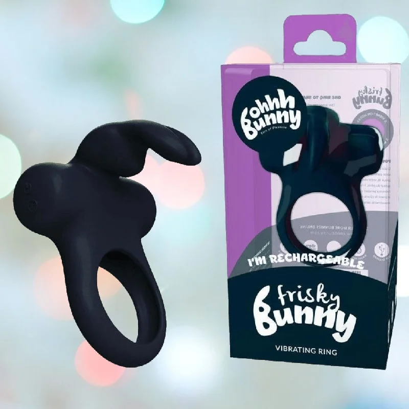 Anal toys for teasing vibes-VeDO Frisky Bunny Vibrating Cock Ring - Black