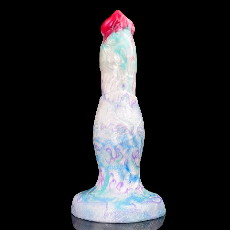 Anal toys advanced users-Knotted Dog Dildo Silicone Butt Plug - Fantasy Silicone Monsterdildo Anal Sex Toy