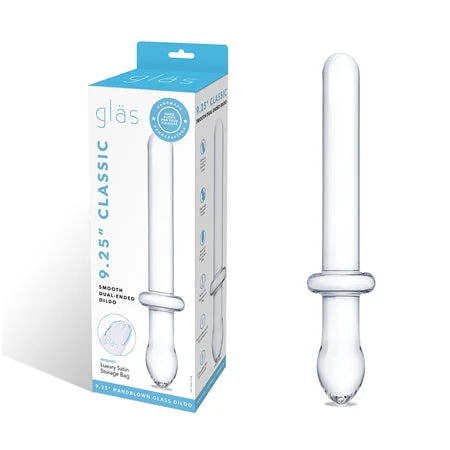 penis-extension-reviews-penis-natural-remedies-Glas Classic 9.25 in. Smooth Dual-Ended Glass Dildo