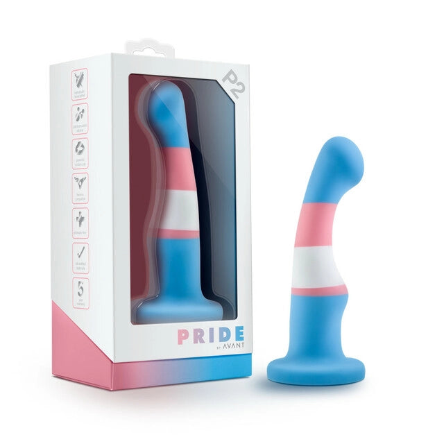 smooth silicone dildo-Avant Pride 2 - True Blue G-Spot/Prostate Dildo