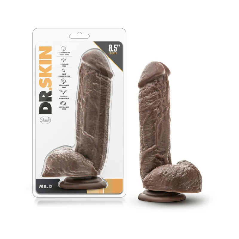 suction cup dildo-Dr. Skin - Mr. D - 8.5 Inch Dildo - Chocolate