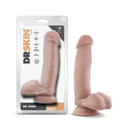 penis-girth-techniques-penis-enhancement-pills-Dr. Skin Dr. Mark 7 in. Dildo with Balls Beige