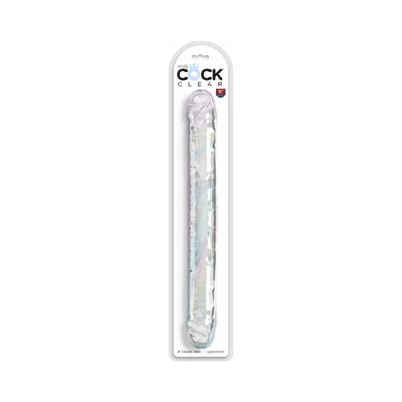 penis-size-solutions-penis-medical-treatments-King Cock Double Dildo 18 in. Clear