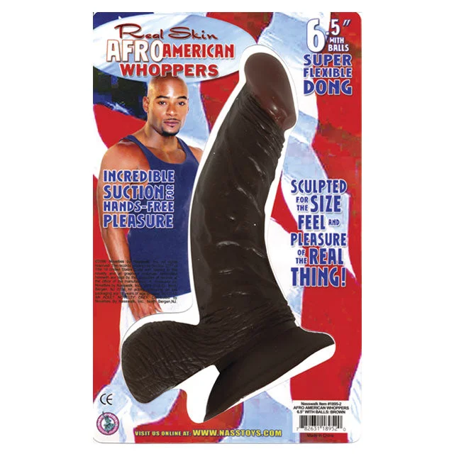 weighted glass dildo-All American Whopper 6.5 Inches Dildo Brown