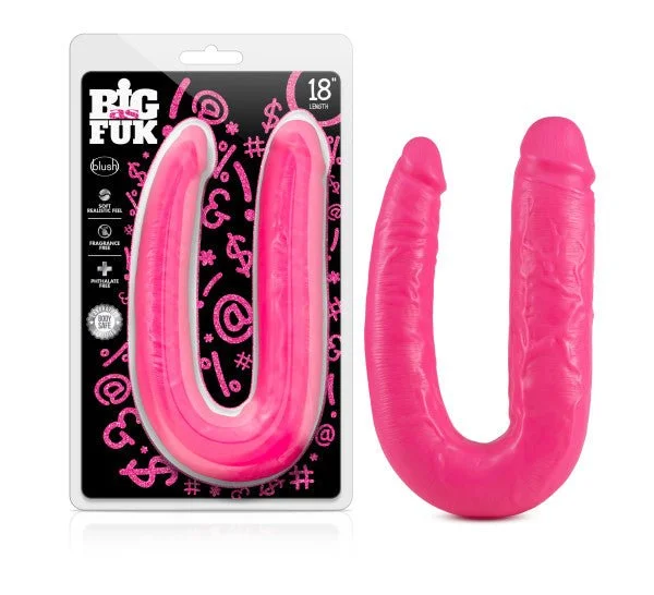 cock ring subscription-Big As Fuk 18in Double Headed Cock Pink