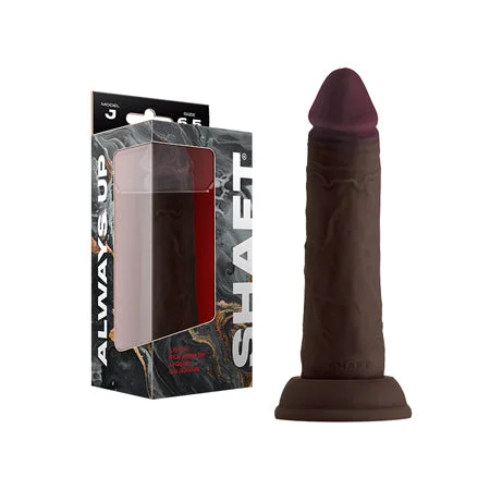 penis-care-problems-penis-size-myths-Shaft Model J: 6.5 in. Dual Density Silicone Dildo Mahogany