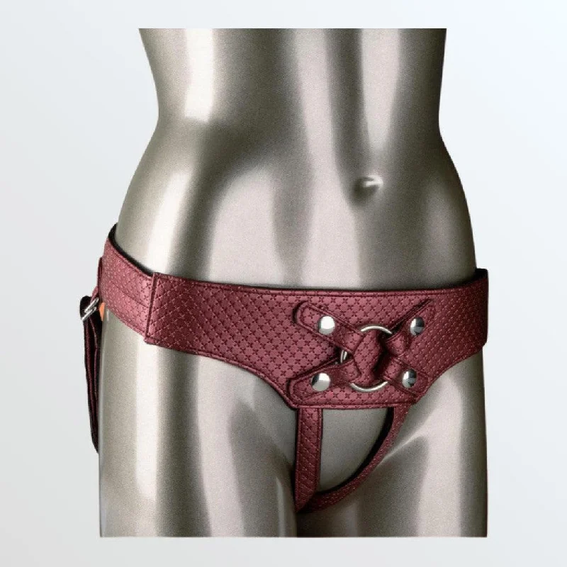 Anal toys for quiet fun-Her Royal Harness the Regal Empress Red Strap-On Harness