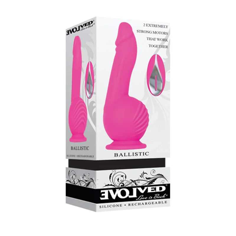 penis-girth-tools-penis-anatomy-facts-Evolved Ballistic Rechargeable Remote-Controlled Silicone Vibrator Dildo Pink