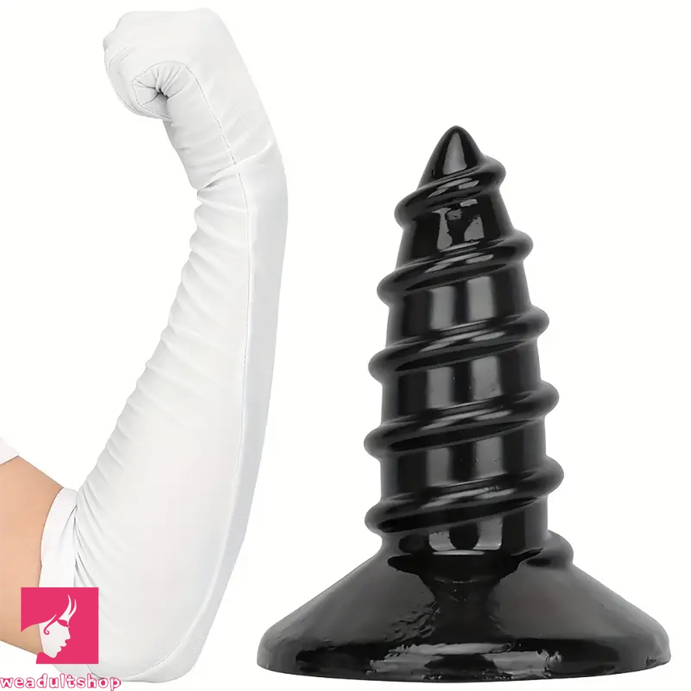 Anal toys discreet packaging-9.05in 11.22in Big Screw Thick Oversized Black Dildo For Anal Using