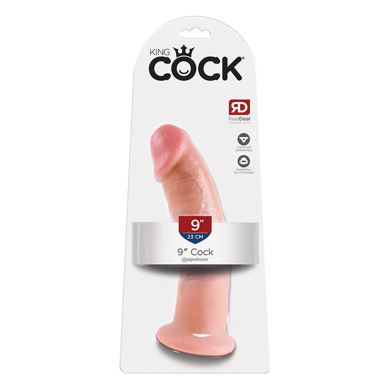 glass ribbed dildo-King Cock 9 Inches Dildo - Beige