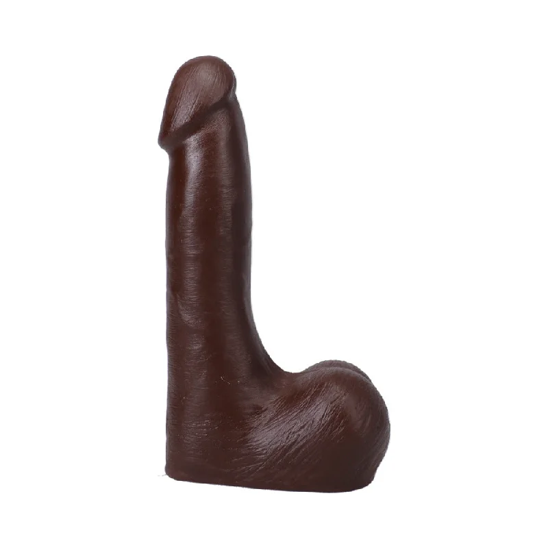 penis-shape-solutions-penis-pump-reviews-The Realistic Cock 7 in. ULTRASKYN Vac-U-Lock Dildo with Balls Chocolate