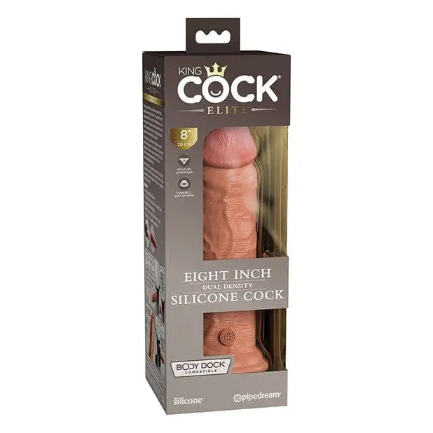 cock ring pleasure-King Cock Elite 8" Dual Density Silicone Dioldo