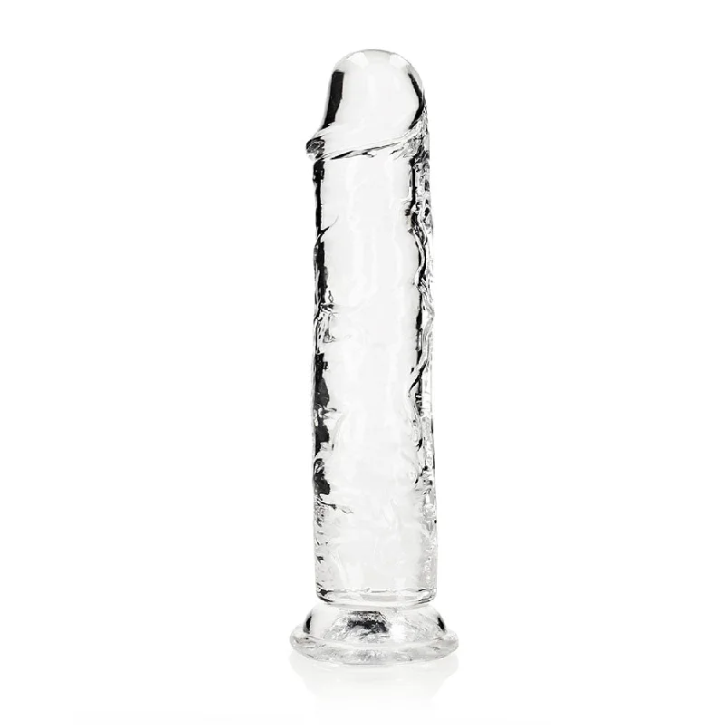 penis-medical-treatments-penis-shape-variations-RealRock Crystal Clear Straight 10 in. Dildo Without Balls Clear