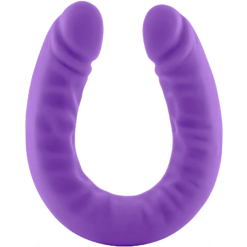 cock ring metal-Ruse 18 inch Silicone Slim Double Dong by Blush Novelties - Purple