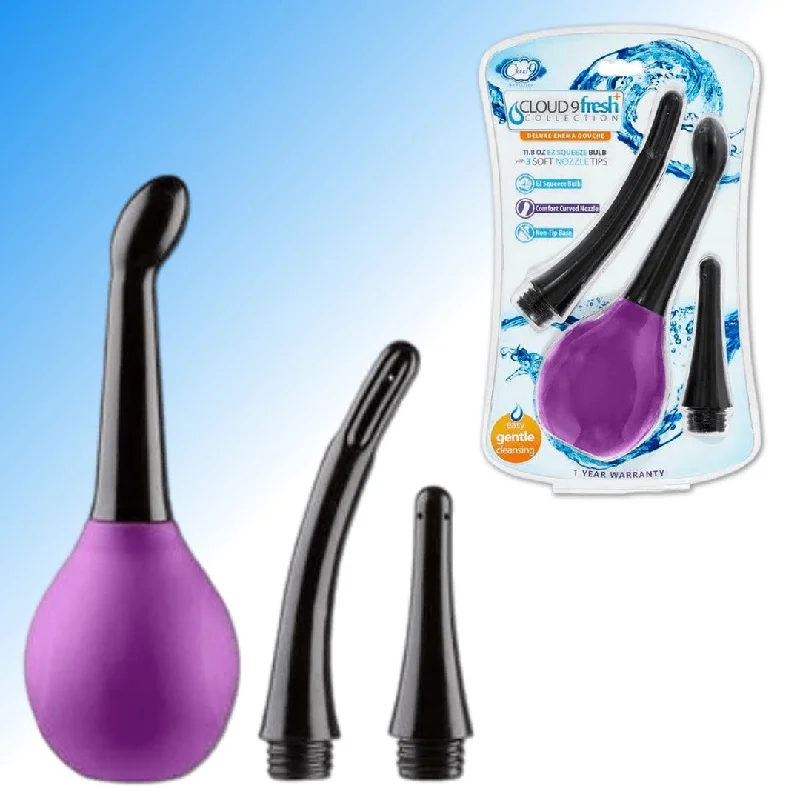 Anal toys with realistic feel-Fresh + Deluxe Anal Soft-Tip Enema with 3 Soft Nozzle Tips