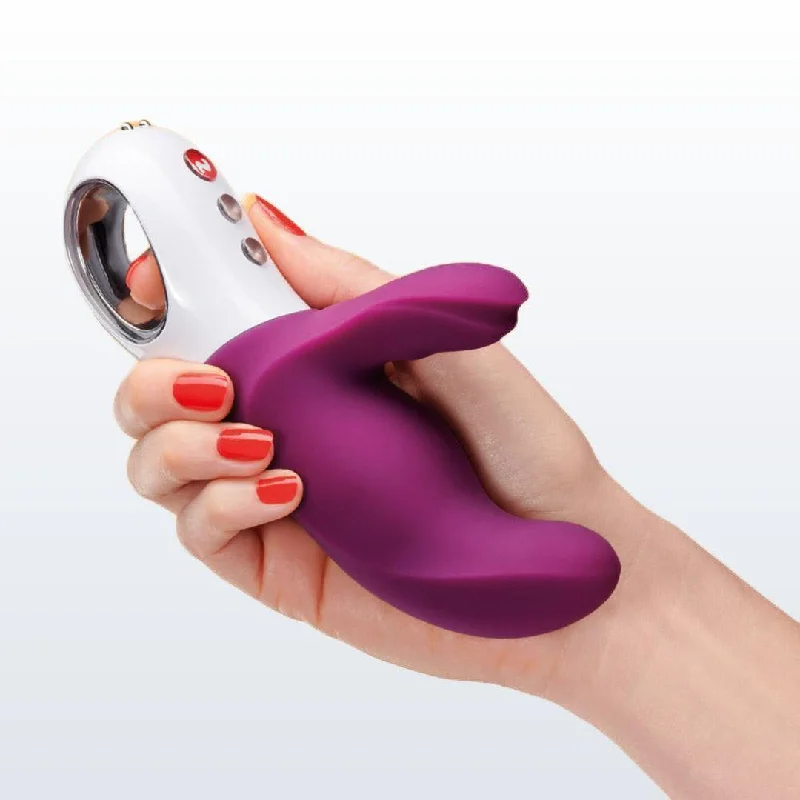 Anal toys with textured tip-Fun Factory 'Miss Bi' Rabbit Waterproof Vibrator - Grape