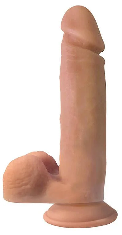 cock ring daily use-BIG SHOT 9 IN VIBRATING REMOTE CONTROL SILICONE DONG W/ BALLS VANILLA