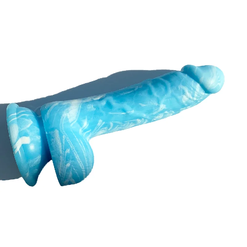 noisy dildo-Luke Marbled Suction Dildo