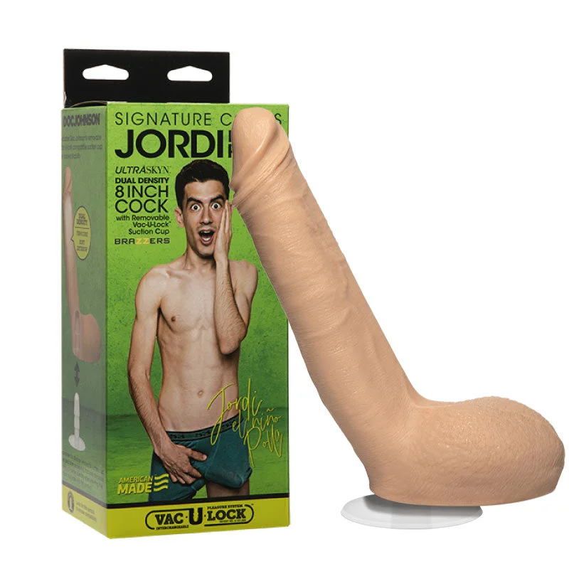 cock ring quiet-Signature Cocks Jordi El Nio Polla 8 Inch Ultraskyn Cock With Removable Vac-u-lock Suction Cup Vanil