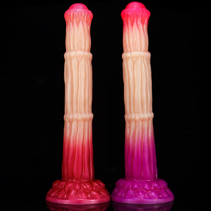 Anal toys with portable size-Fantasy Horse Monsterdildo Butt Plug - Silicone Bamboo Joint Anal Dildo Prostate Massager