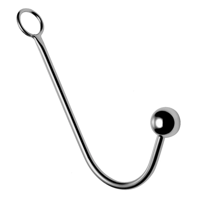 Anal toys with simple base-Hooked Stainless Steel Anal Hook