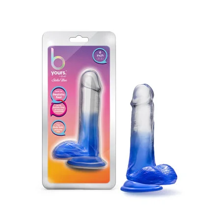 cooling glass dildo-B Yours Stella Blue Dildo 6 inch