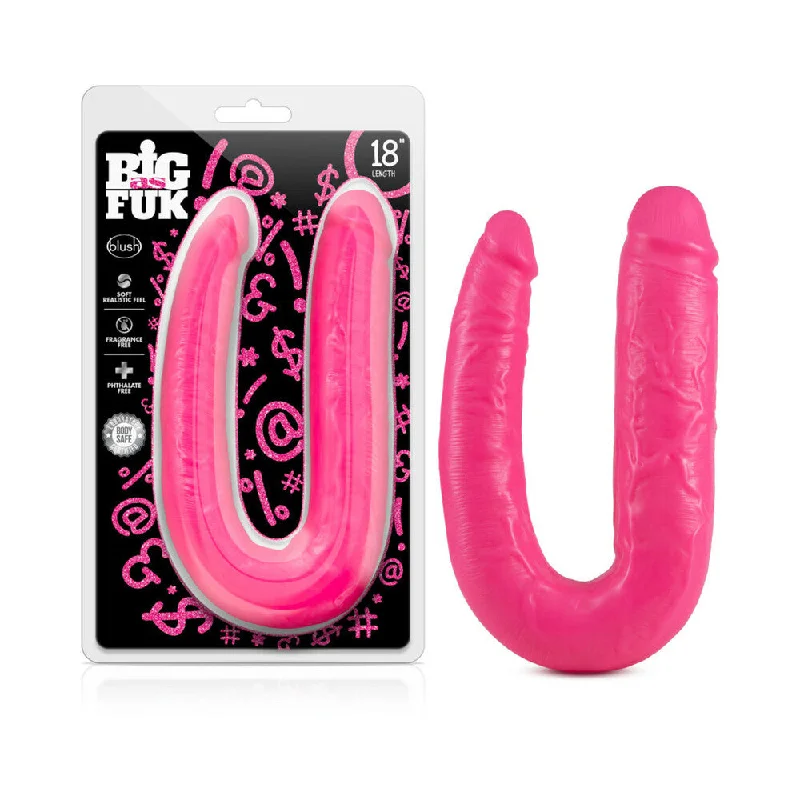 cock ring intensity-Big as Fuk - 18 Inch Double Headed Cock - Pink