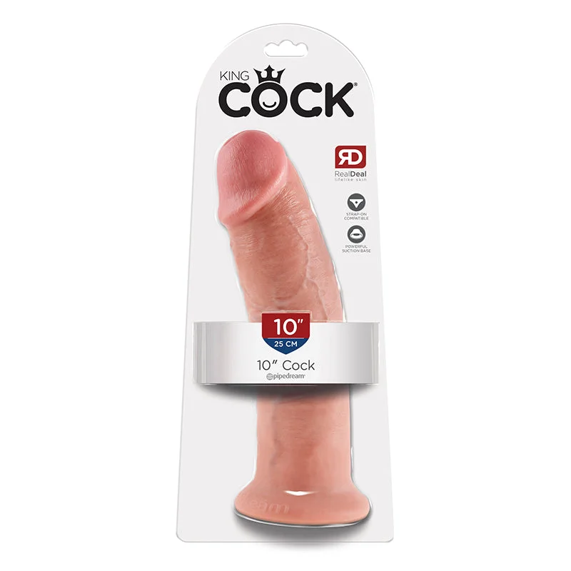 ergonomic dildo-King Cock 10" Dildo - Beige