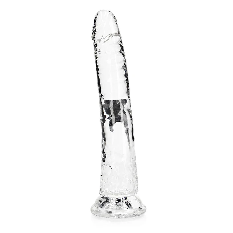 penis-hygiene-products-penis-performance-tips-RealRock Crystal Clear Slim 10 in. Dildo Clear