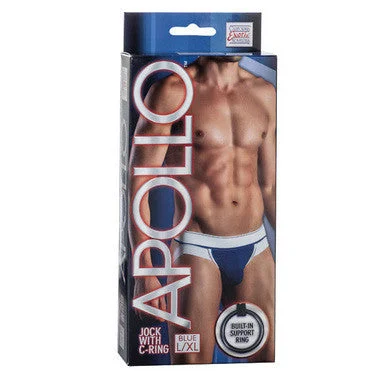 Sexy lingerie innocent-Apollo Jock with C-ring - Blue  - Large-extra Large