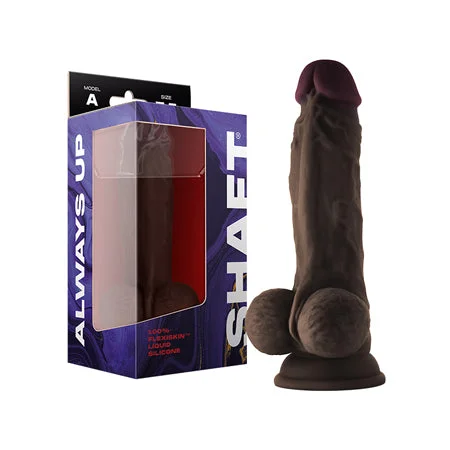 penis-enhancement-solutions-penis-hygiene-advice-Shaft Model A: 7.5 in. Dual Density Silicone Dildo with Balls Mahogany