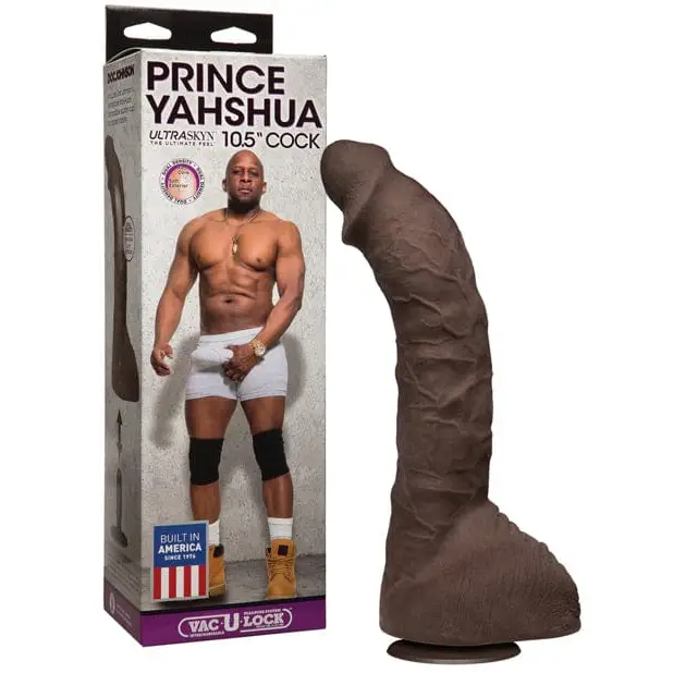 cock ring straight-Prince Yahshua Ultraskyn 10.5" Cock  - Chocolate